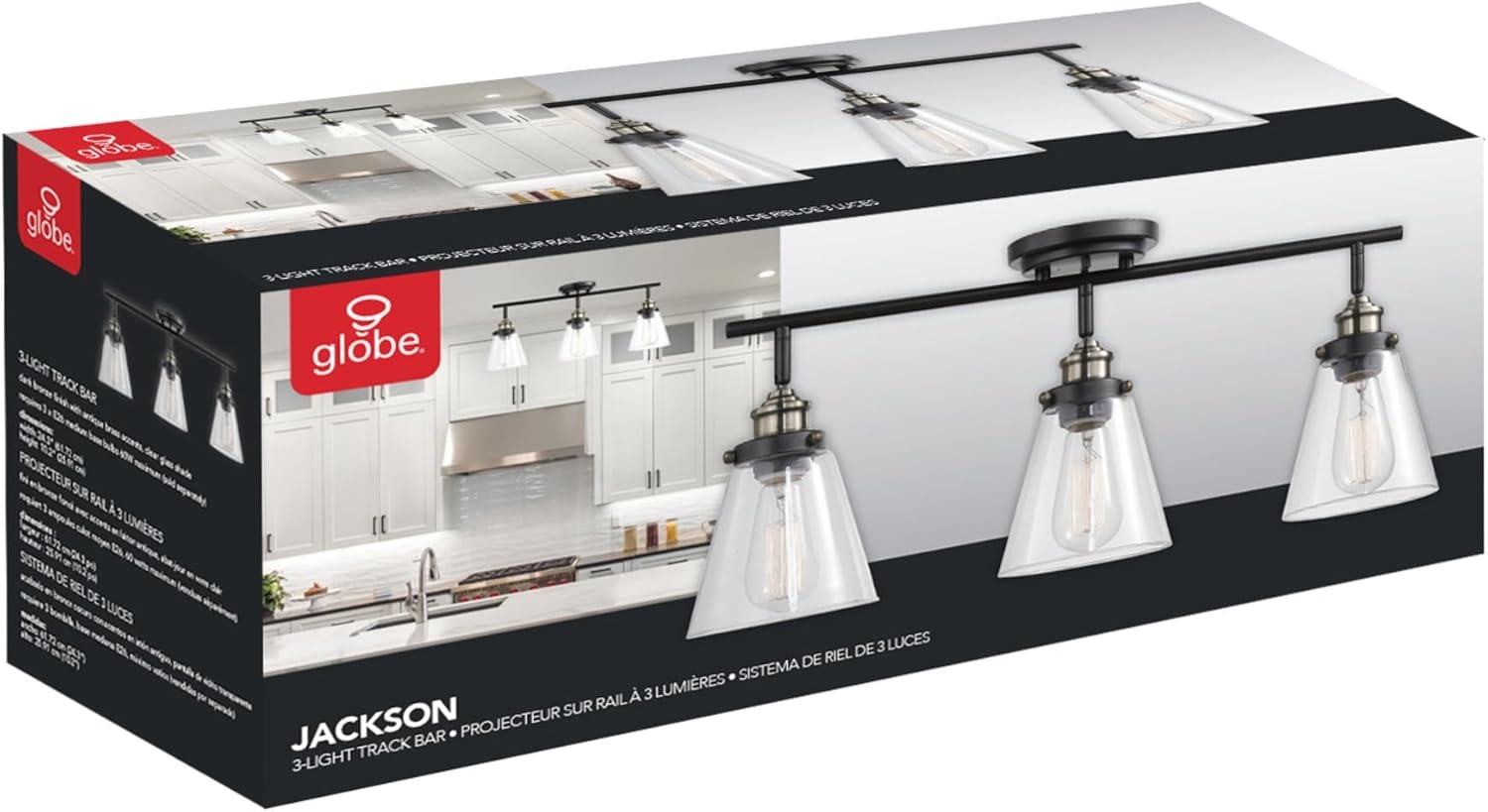 image:imageGlobe Electric 64000050 28 4Light Track Lighting Matte White Natural Twine Shades Ceiling Light Pivot Shade Kitchen Lights 4 Bulb TrackLightDark Bronze