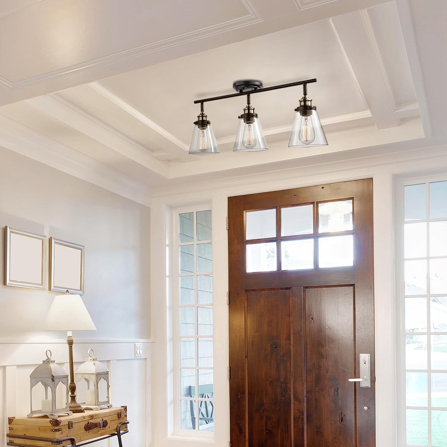 image:imageGlobe Electric 64000050 28 4Light Track Lighting Matte White Natural Twine Shades Ceiling Light Pivot Shade Kitchen Lights 4 Bulb TrackLightDark Bronze