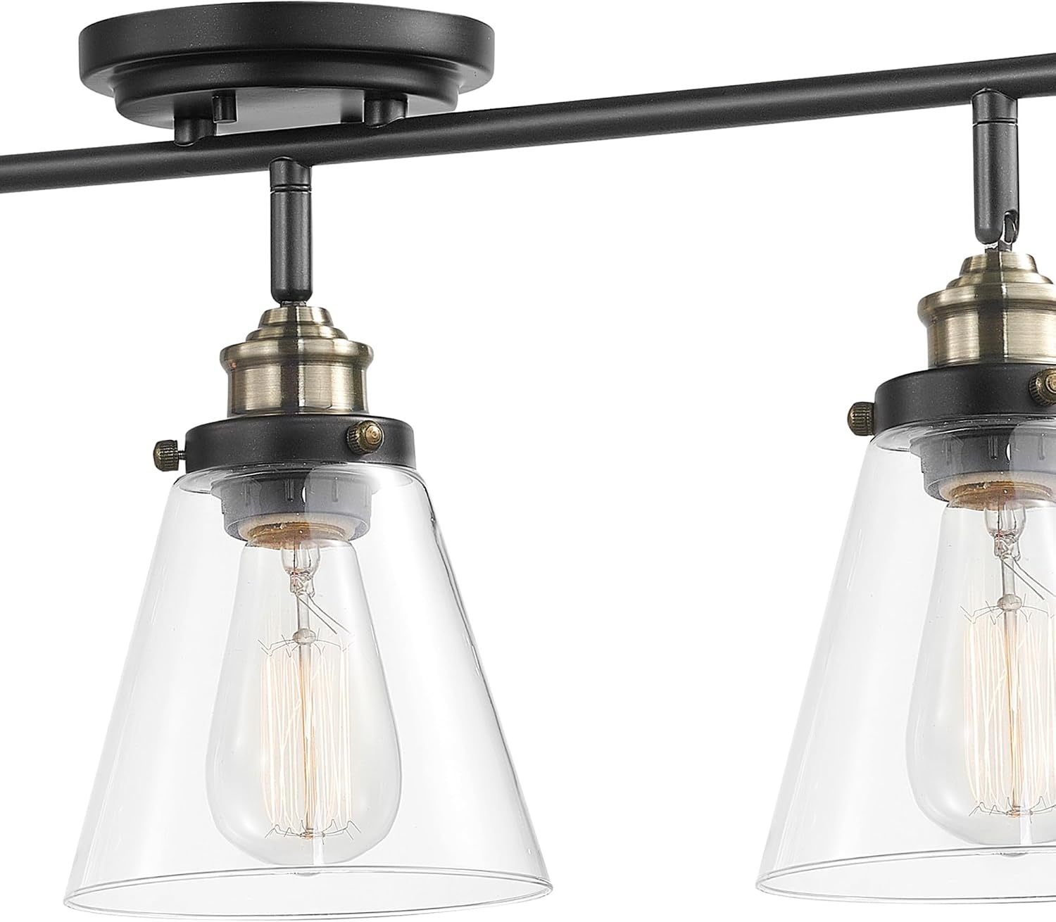 image:imageGlobe Electric 64000050 28 4Light Track Lighting Matte White Natural Twine Shades Ceiling Light Pivot Shade Kitchen Lights 4 Bulb TrackLightDark Bronze
