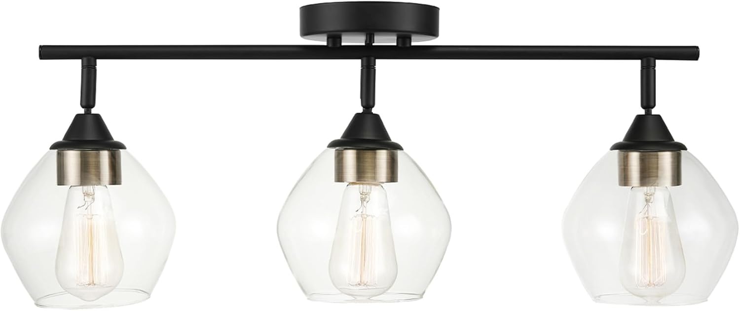image:imageGlobe Electric 64000050 28 4Light Track Lighting Matte White Natural Twine Shades Ceiling Light Pivot Shade Kitchen Lights 4 Bulb TrackLightMatte Black