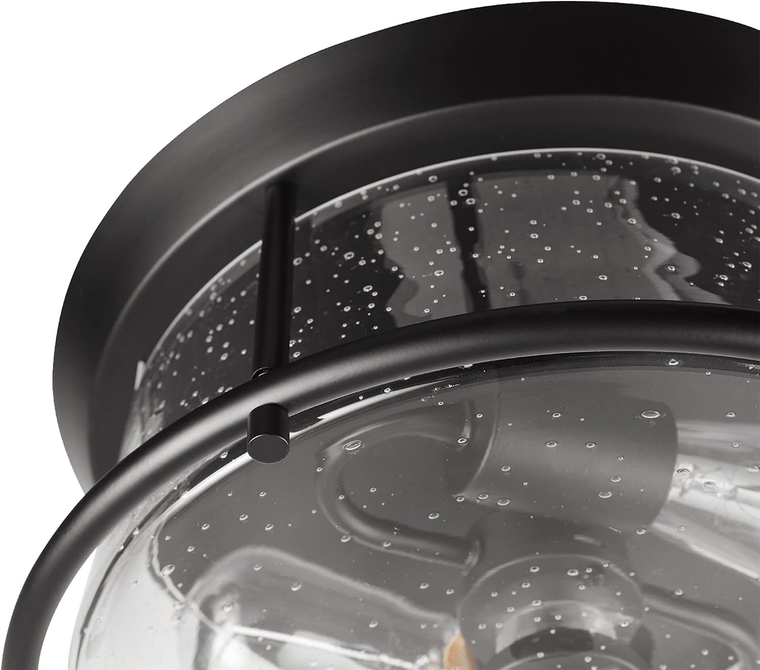 image:imageGlobe Electric 64023 1Light Pendant Polished Chrome Finish Clear Glass Shade with Frosted Glass Insert Pendant Light Fixture Adjustable Height Light Fixture Ceiling Hanging Bulb Not IncludedDark Bronze