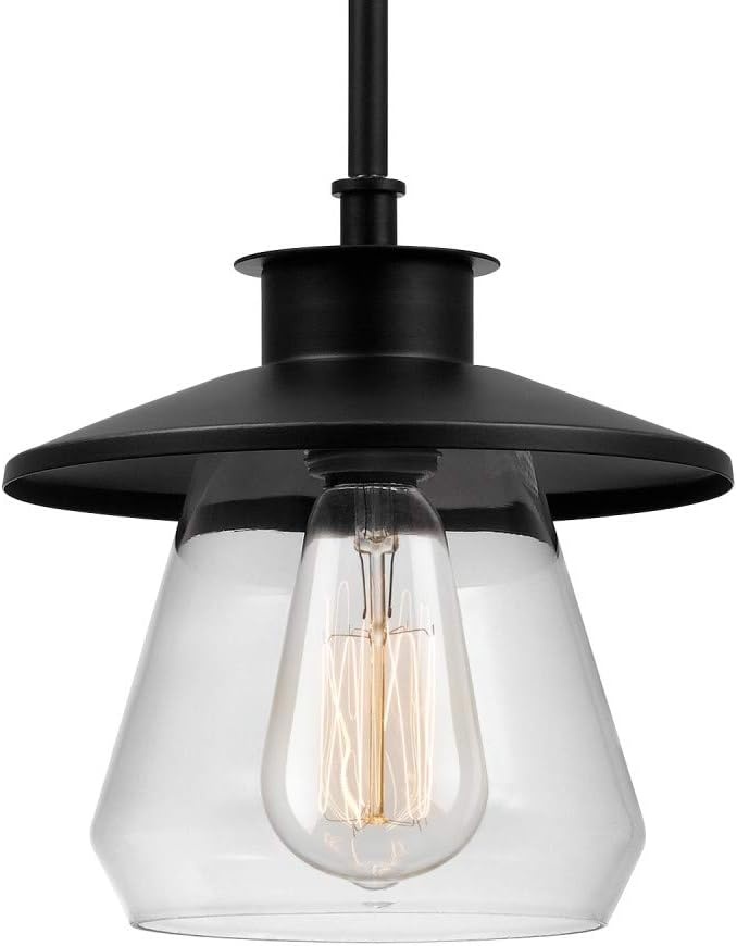 image:imageGlobe Electric 64847 Nate 1Light Pendant Oil Rubbed Bronze Clear Glass ShadeOil Rubbed Bronze 1Light