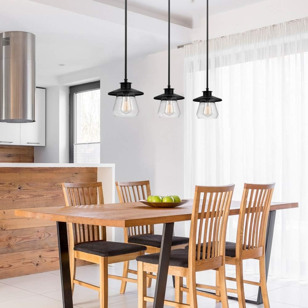 image:imageGlobe Electric 64847 Nate 1Light Pendant Oil Rubbed Bronze Clear Glass ShadeOil Rubbed Bronze 1Light