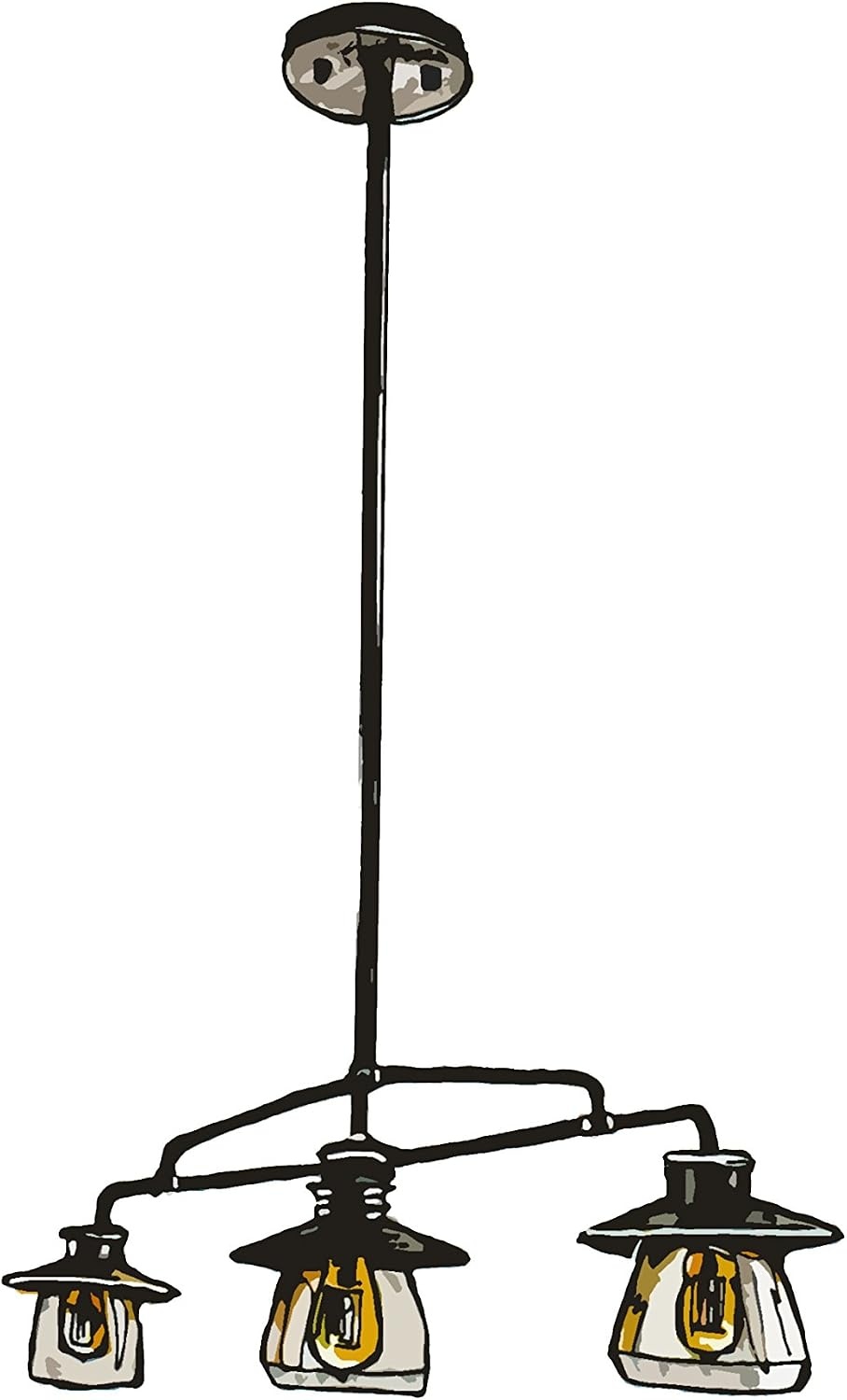 image:imageGlobe Electric 64847 Nate 1Light Pendant Oil Rubbed Bronze Clear Glass ShadeOil Rubbed Bronze 3Light