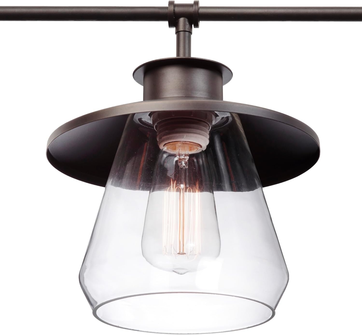 image:imageGlobe Electric 64847 Nate 1Light Pendant Oil Rubbed Bronze Clear Glass ShadeOil Rubbed Bronze 4Light