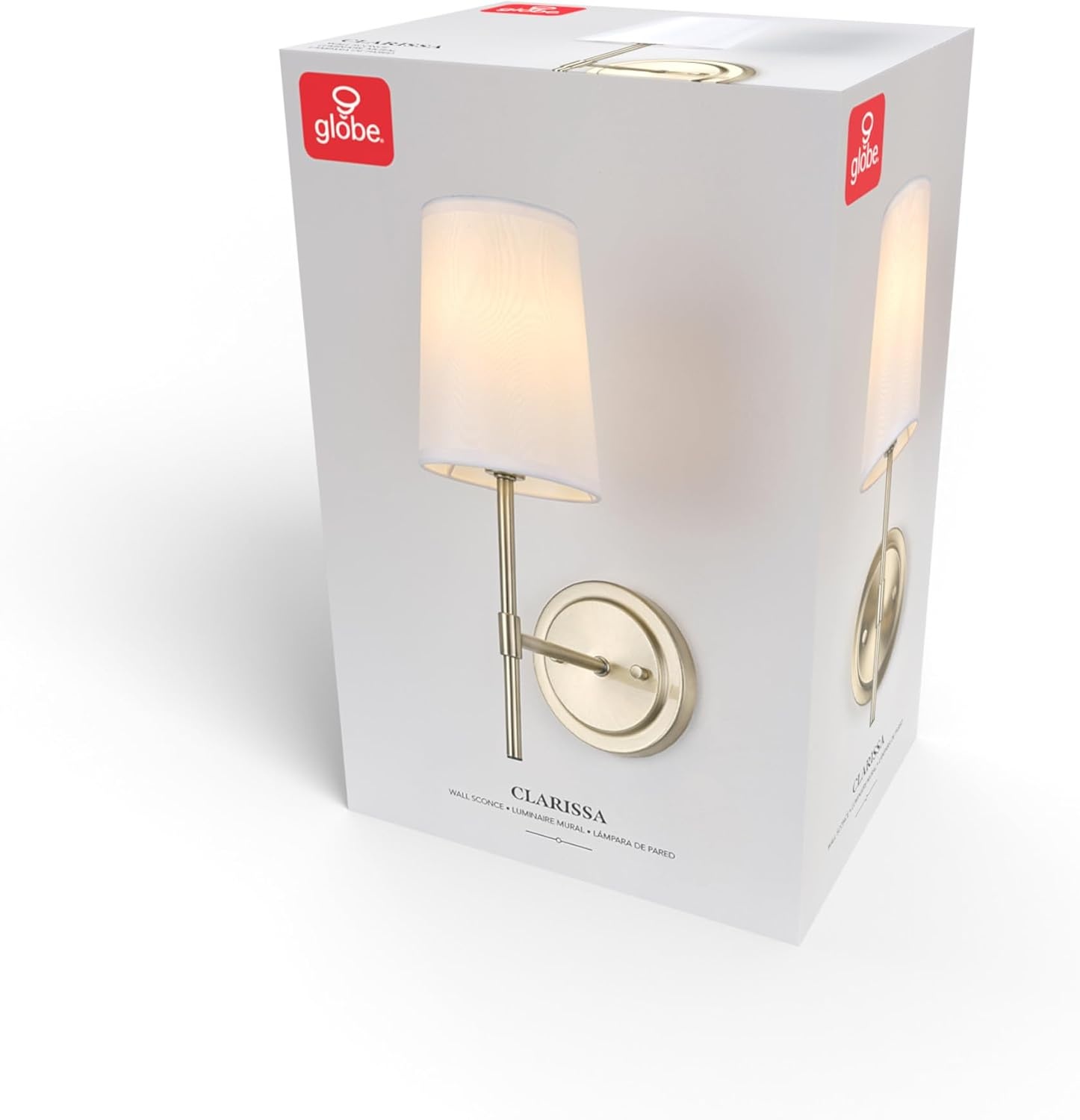 image:imageGlobe Electric 65000043 1Light Plugin or Hardwire Wall Sconce Matte Black White Fabric Shade Swing Arm 6ft Black Braided Fabric Cord OnOff Pull Chain Wall Lights for Living Room Home DcorMatte Brass White Shade