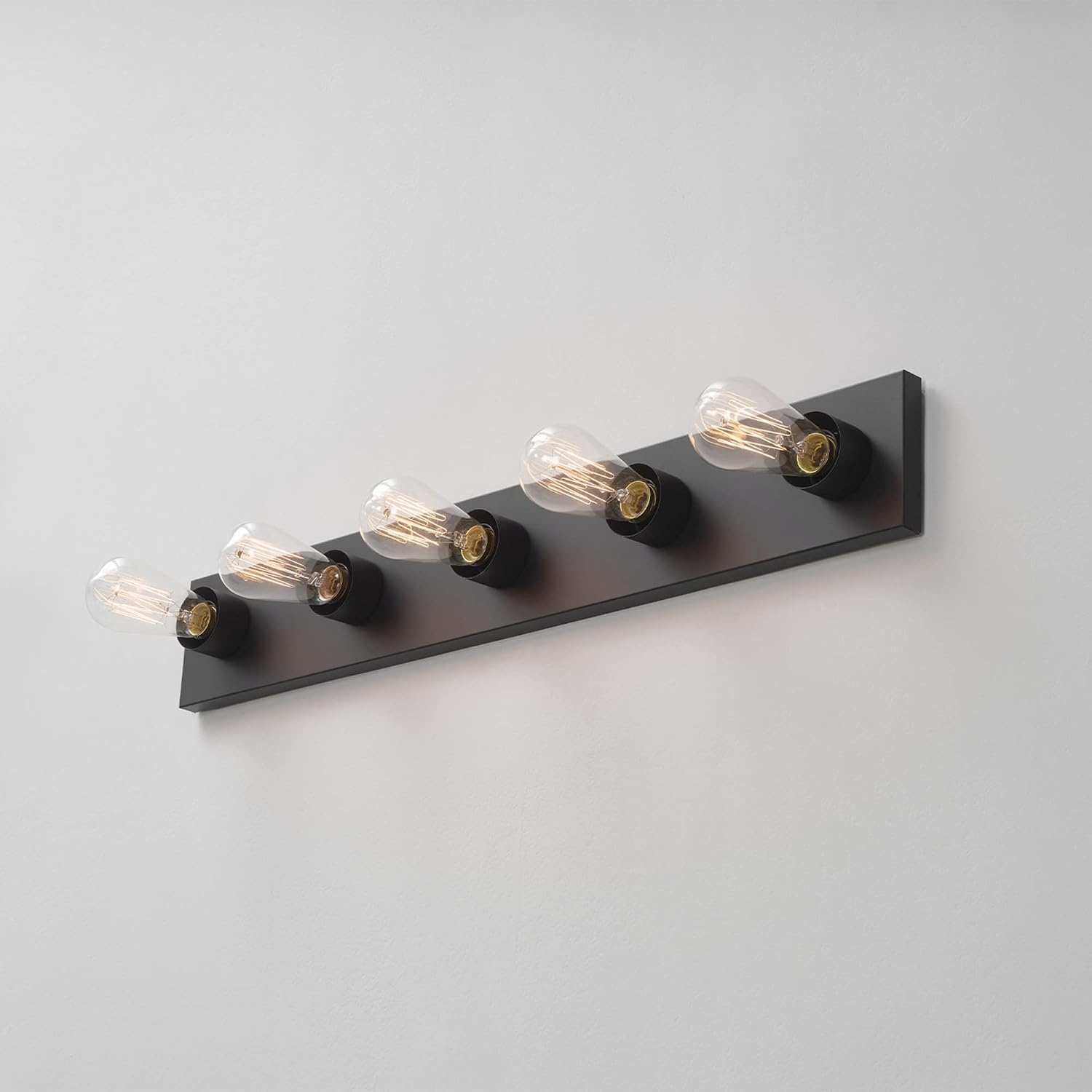 image:imageGlobe Electric 65000044 2Light Wall Sconce Matte Black Antique Brass Accent E12 Base Sockets Lights for Living Room Home Decor Lighting Mounted Bedside LampMatte Black Alden