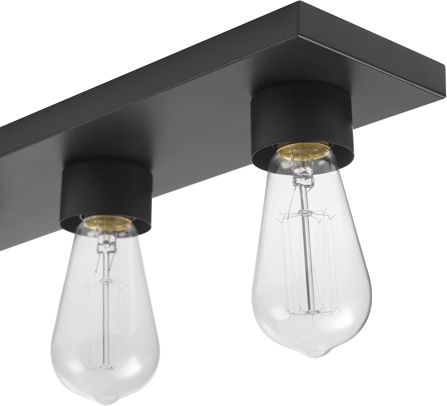 image:imageGlobe Electric 65000044 2Light Wall Sconce Matte Black Antique Brass Accent E12 Base Sockets Lights for Living Room Home Decor Lighting Mounted Bedside LampMatte Black Alden