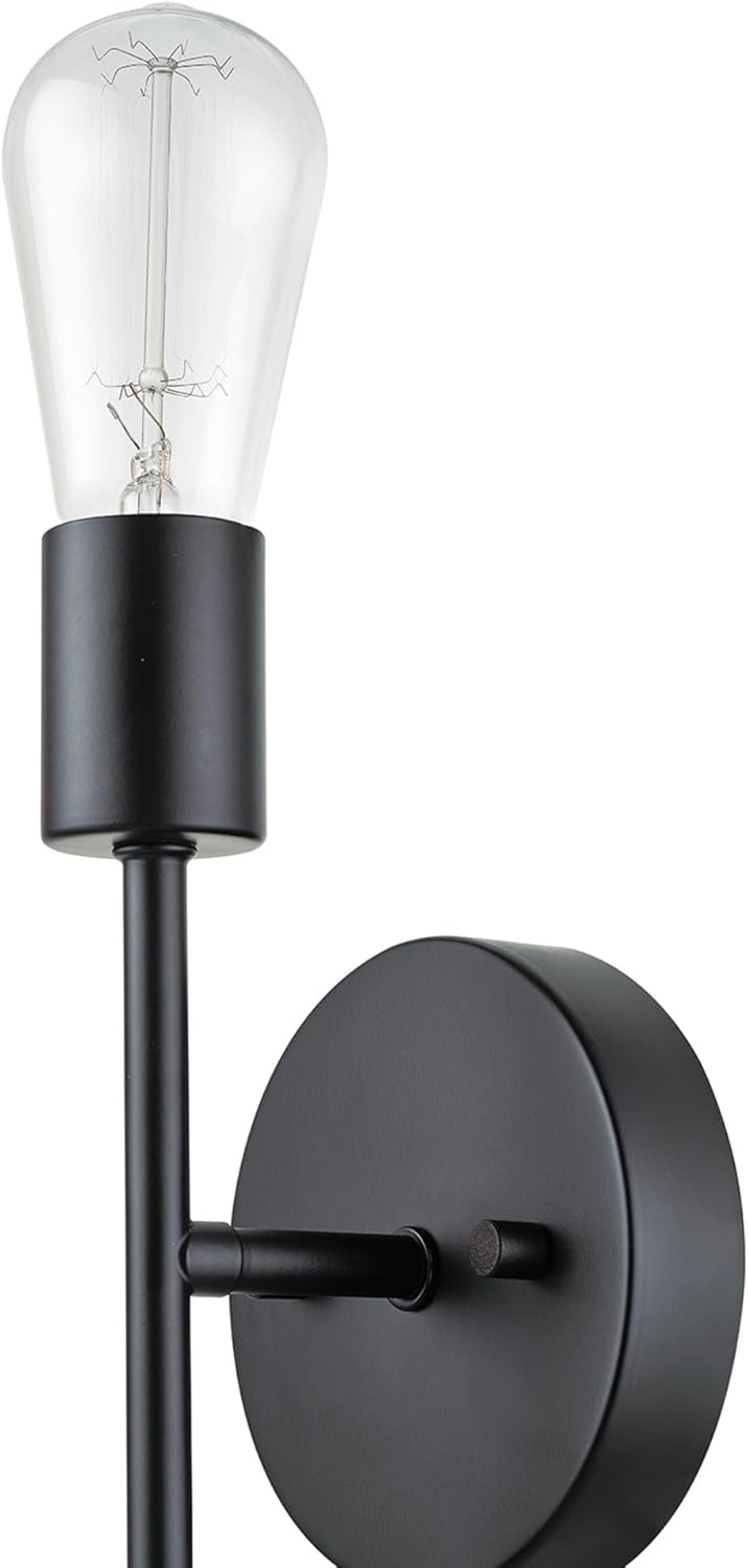image:imageGlobe Electric 65000044 2Light Wall Sconce Matte Black Antique Brass Accent E12 Base Sockets Lights for Living Room Home Decor Lighting Mounted Bedside LampMatte Black Alexandria