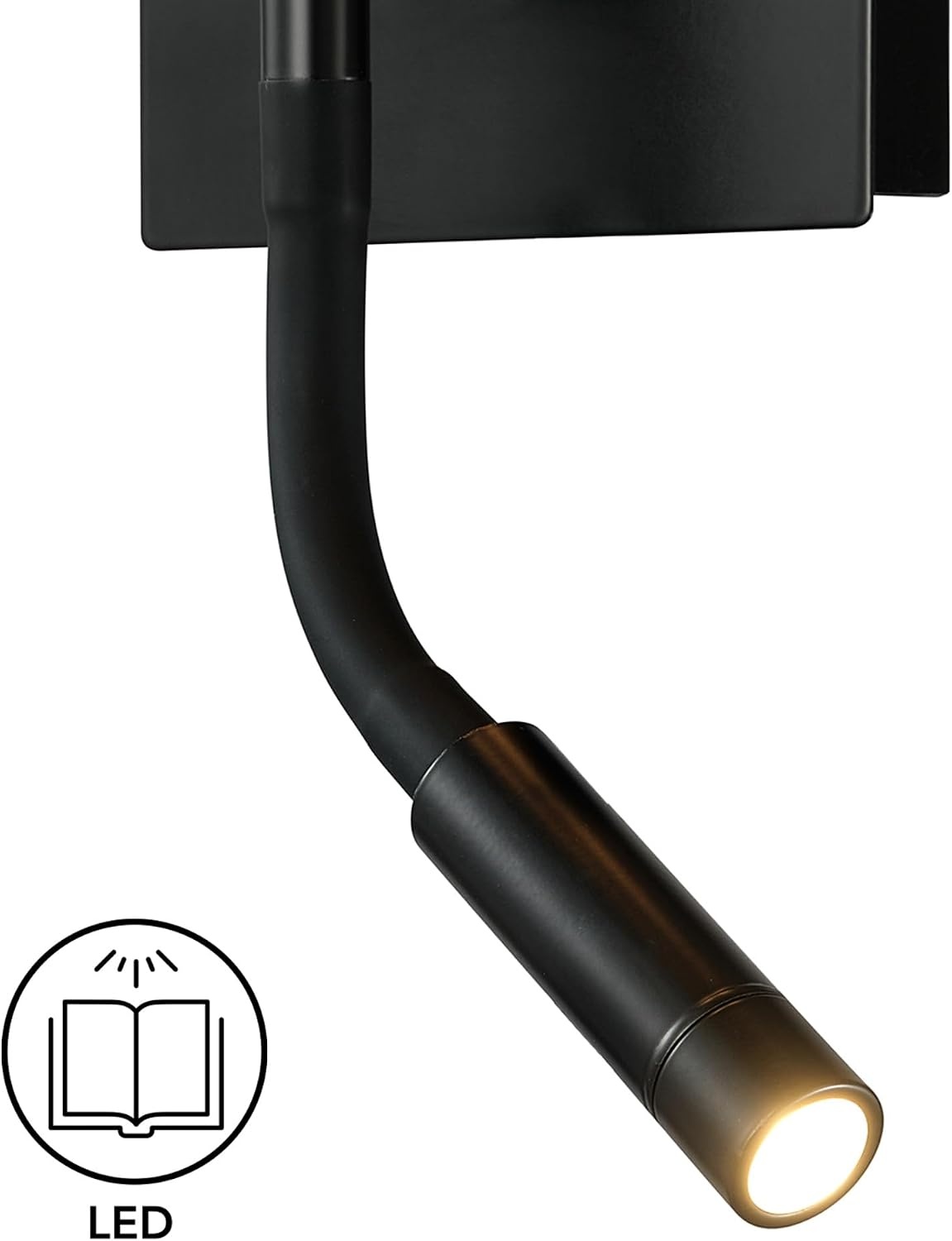 image:imageGlobe Electric 65000132 Rechargeable Battery Wall Sconce Integrated LED Matte Black Finish White Fabric Shade 3Step Touch Dimming Timer USBC Charging Wireless Modern LightingMatte Black White Fabric Shade