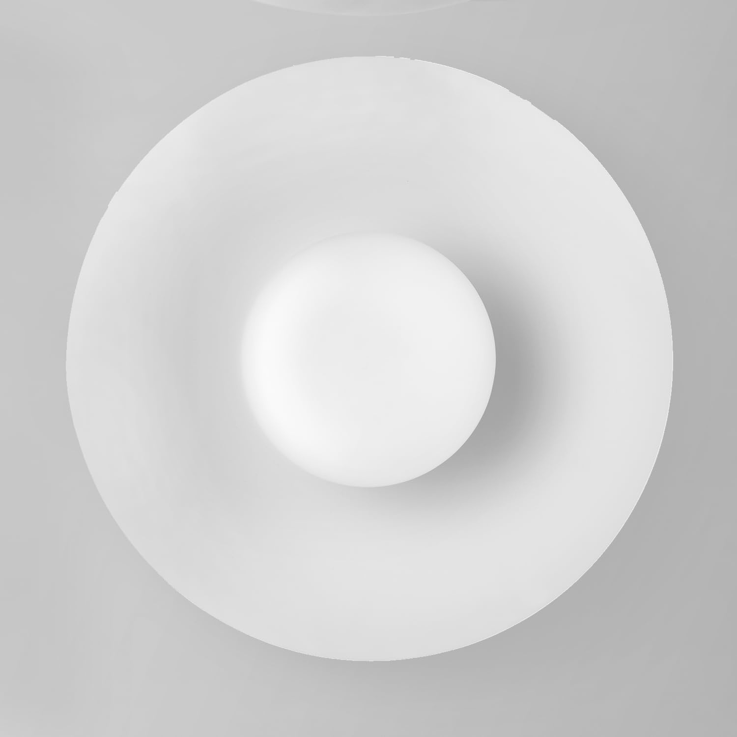 image:imageGlobe Electric 66000076 1Light Flush Mount Ceiling Light Matte Black and White Opal Glass Dual Shade Modern Lighting for Kitchen Island or Dining Room Wall and Dimmer Switch CompatibleMatte White Opal Shade