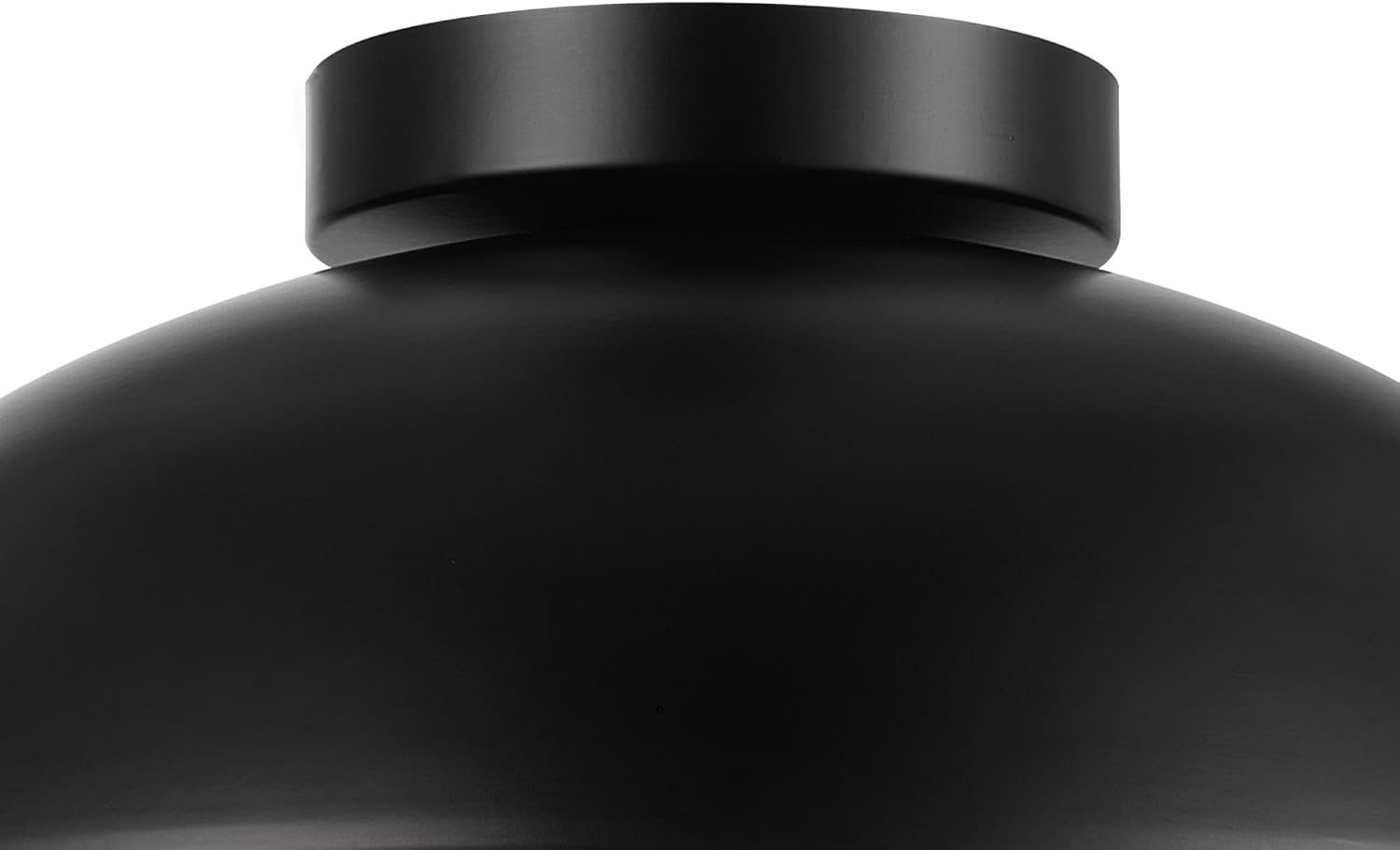 image:imageGlobe Electric 66000076 1Light Flush Mount Ceiling Light Matte Black and White Opal Glass Dual Shade Modern Lighting for Kitchen Island or Dining Room Wall and Dimmer Switch CompatibleBlack Bronze Trim