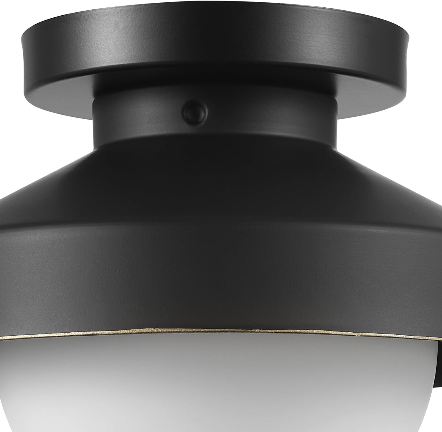 image:imageGlobe Electric 66000076 1Light Flush Mount Ceiling Light Matte Black and White Opal Glass Dual Shade Modern Lighting for Kitchen Island or Dining Room Wall and Dimmer Switch CompatibleSatin Nickel Alabaster Glass Shades