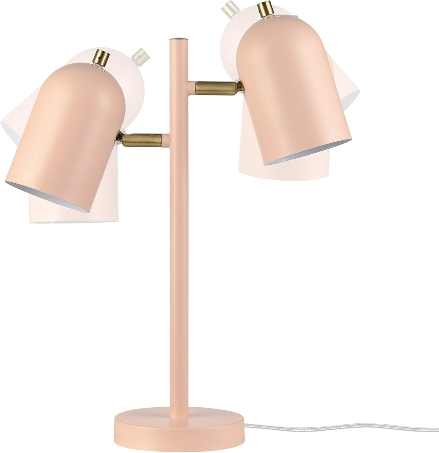 image:imageGlobe Electric 67339 16 Inch Pink Desk Lamp with Gold Arm inLine OnOff Switch Reading Light Ideal for Bedroom Dorm and OfficeMatte Pink Carter