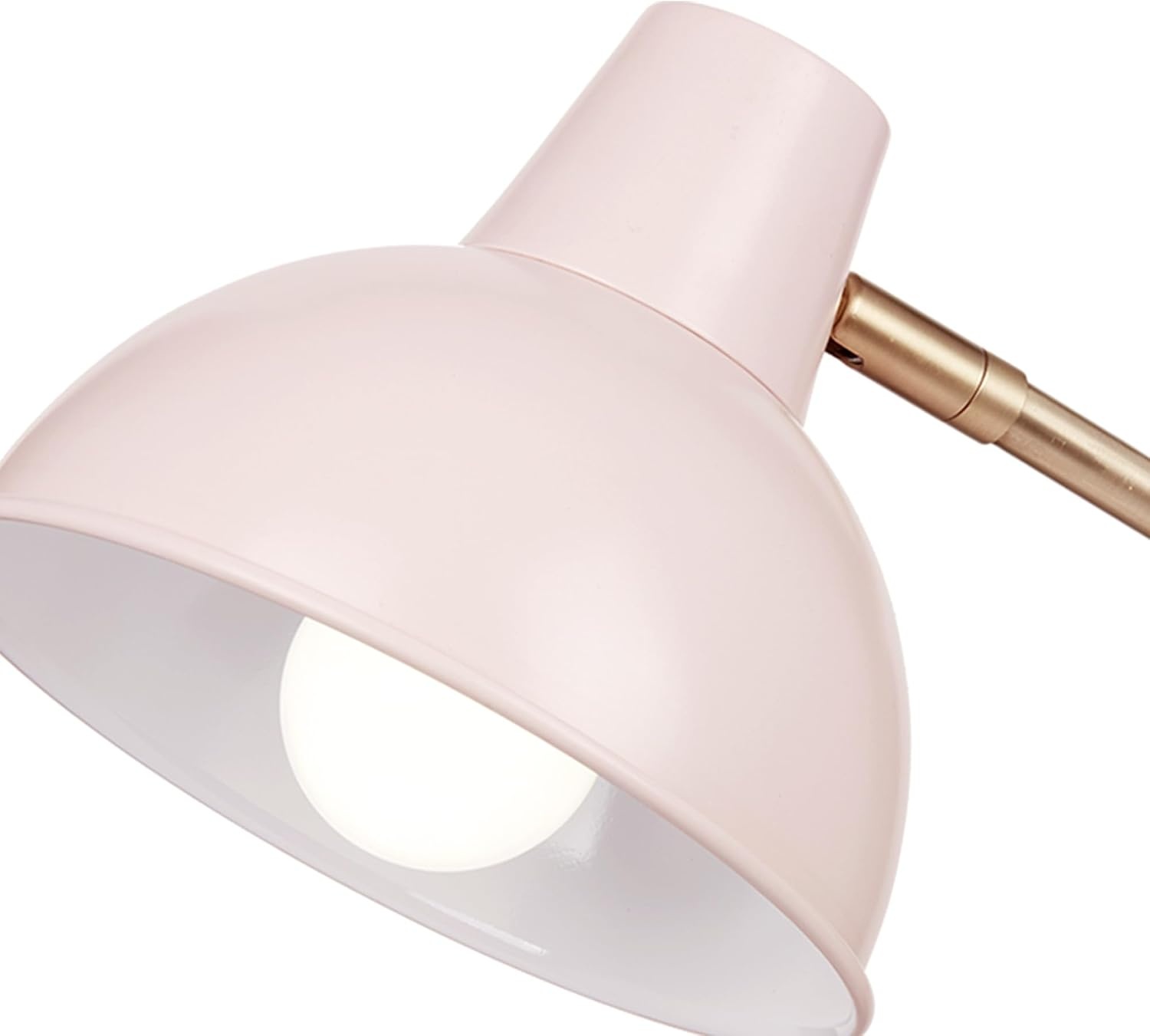 image:imageGlobe Electric 67339 16 Inch Pink Desk Lamp with Gold Arm inLine OnOff Switch Reading Light Ideal for Bedroom Dorm and OfficeMatte Rose Robin