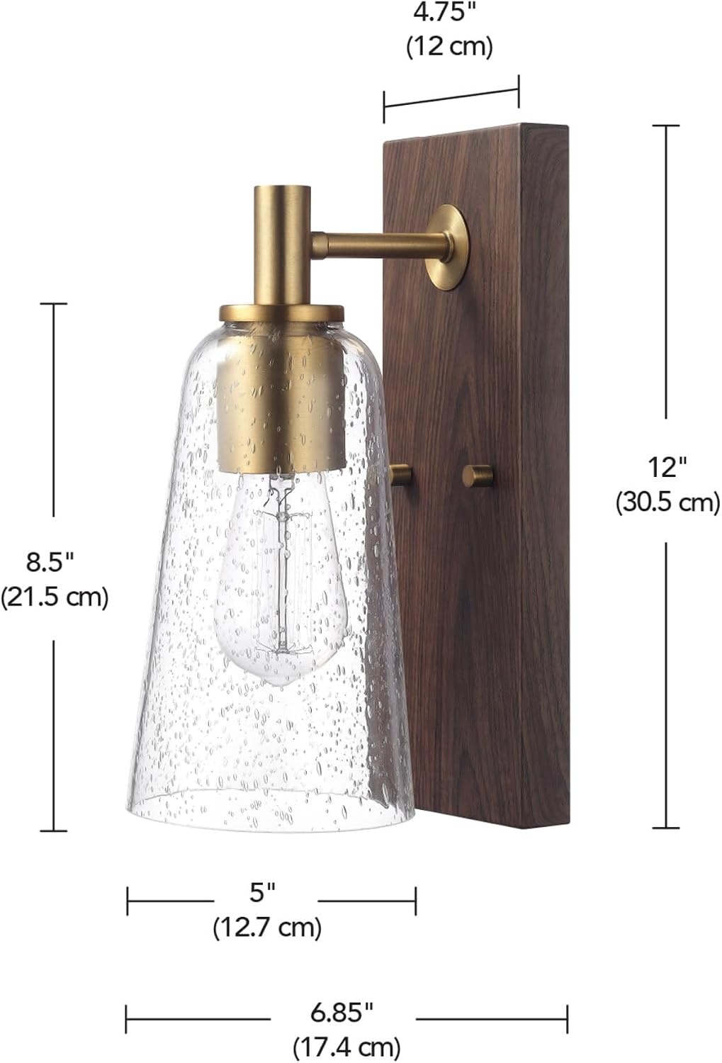 image:imageGlobe Electric 91005947 Brockton 12 Tall Wall Sconce with Glass Shade Matte Black