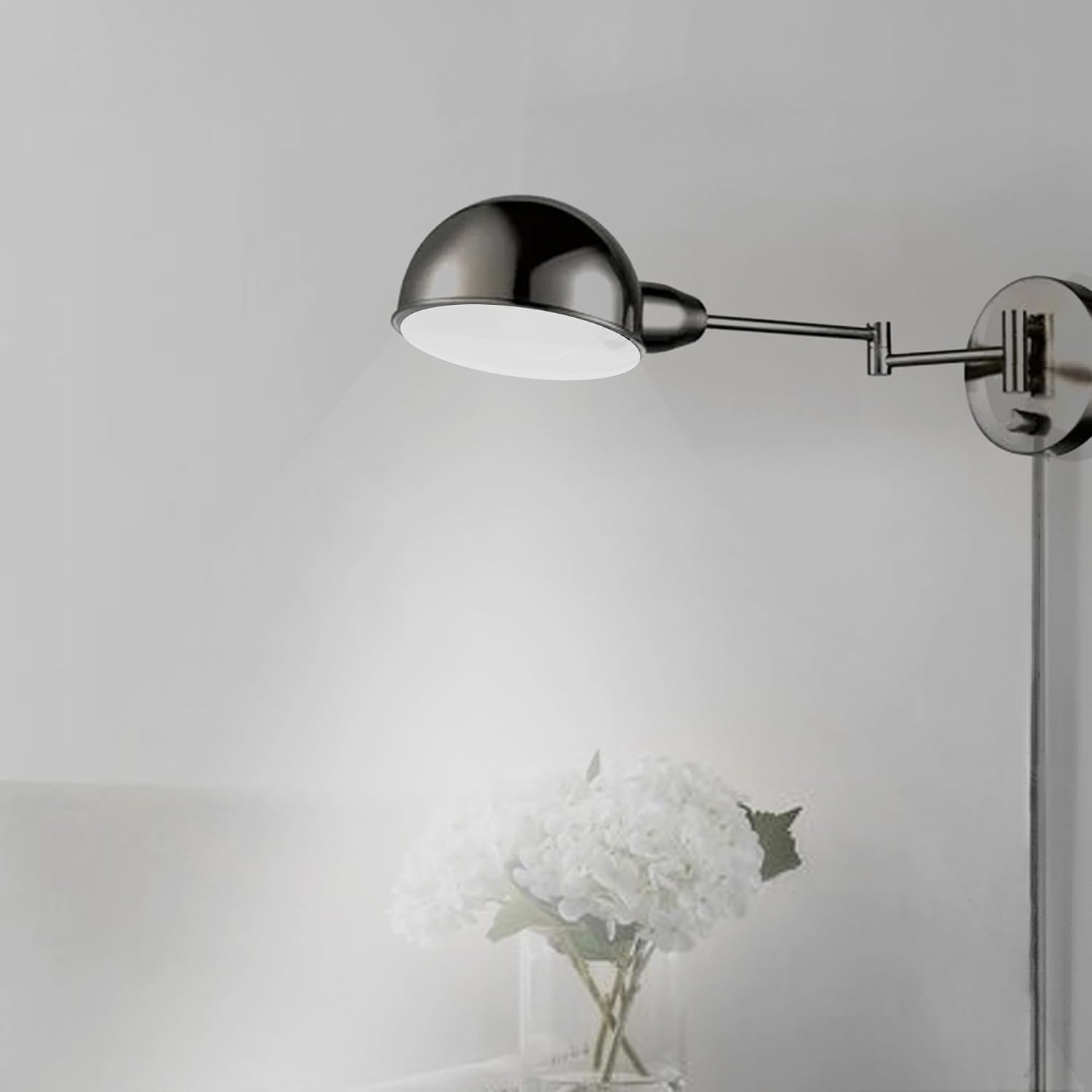 image:imageGlobe Electric Company 12706 1 Light Pharmacy Sconce Brushed Steel