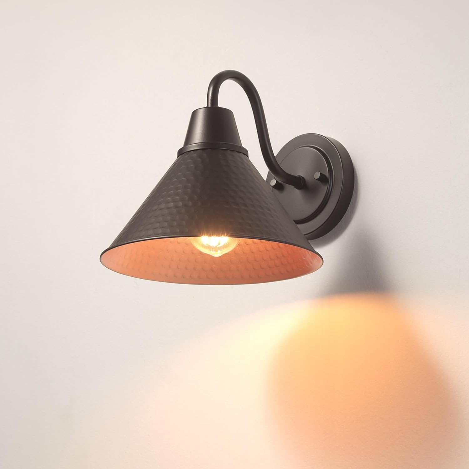 image:imageGlobe Electric Modern Farmhouse Wall Sconce Matte Black 12 x 11 x 9 inches IndoorOutdoor Kitchen Porch Decor 60W BulbBronze Outdoor