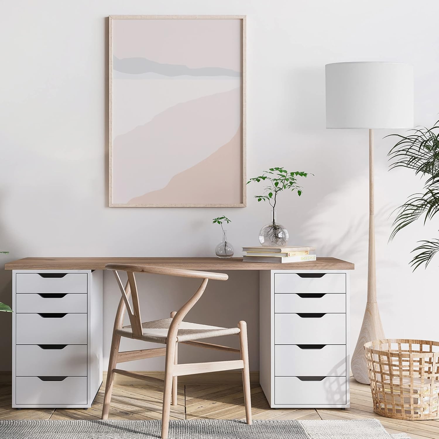 image:imageGlobe Electric Novogratz x Globe Harrington 65 Floor Lamp 2Tone Faux Wood Base White Fabric Shade Socket Rotary Switch 67225Faux Wood Katana