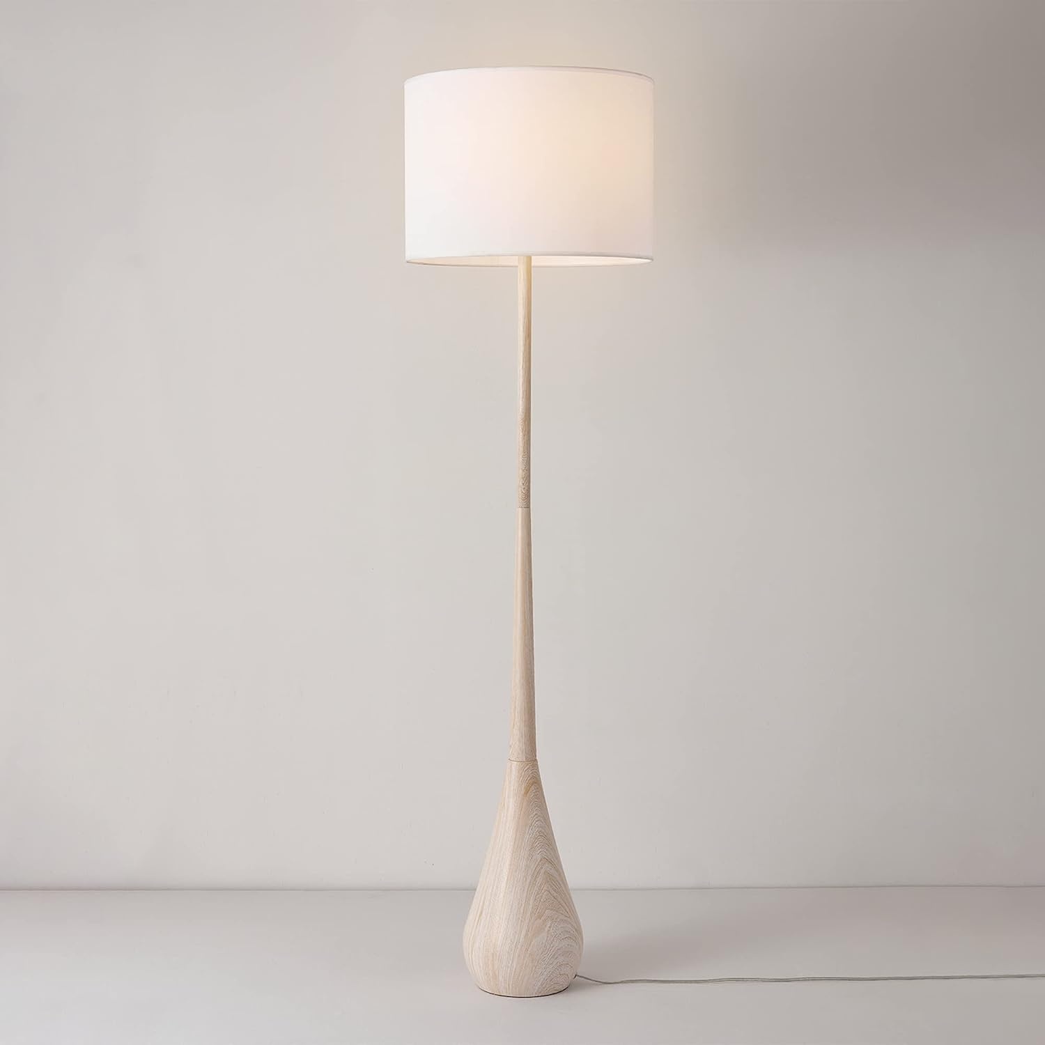 image:imageGlobe Electric Novogratz x Globe Harrington 65 Floor Lamp 2Tone Faux Wood Base White Fabric Shade Socket Rotary Switch 67225Faux Wood Katana