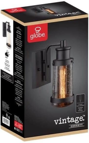 image:imageGlobe Electric Vintage 1Light Matte Black Bennett Wall Sconce