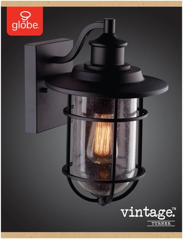 image:imageGlobe Electric Vintage 1Light Natural Black Turner Wall Sconce Case of 1