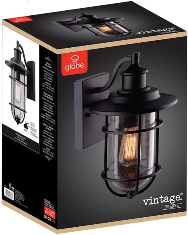 image:imageGlobe Electric Vintage 1Light Natural Black Turner Wall Sconce Case of 1