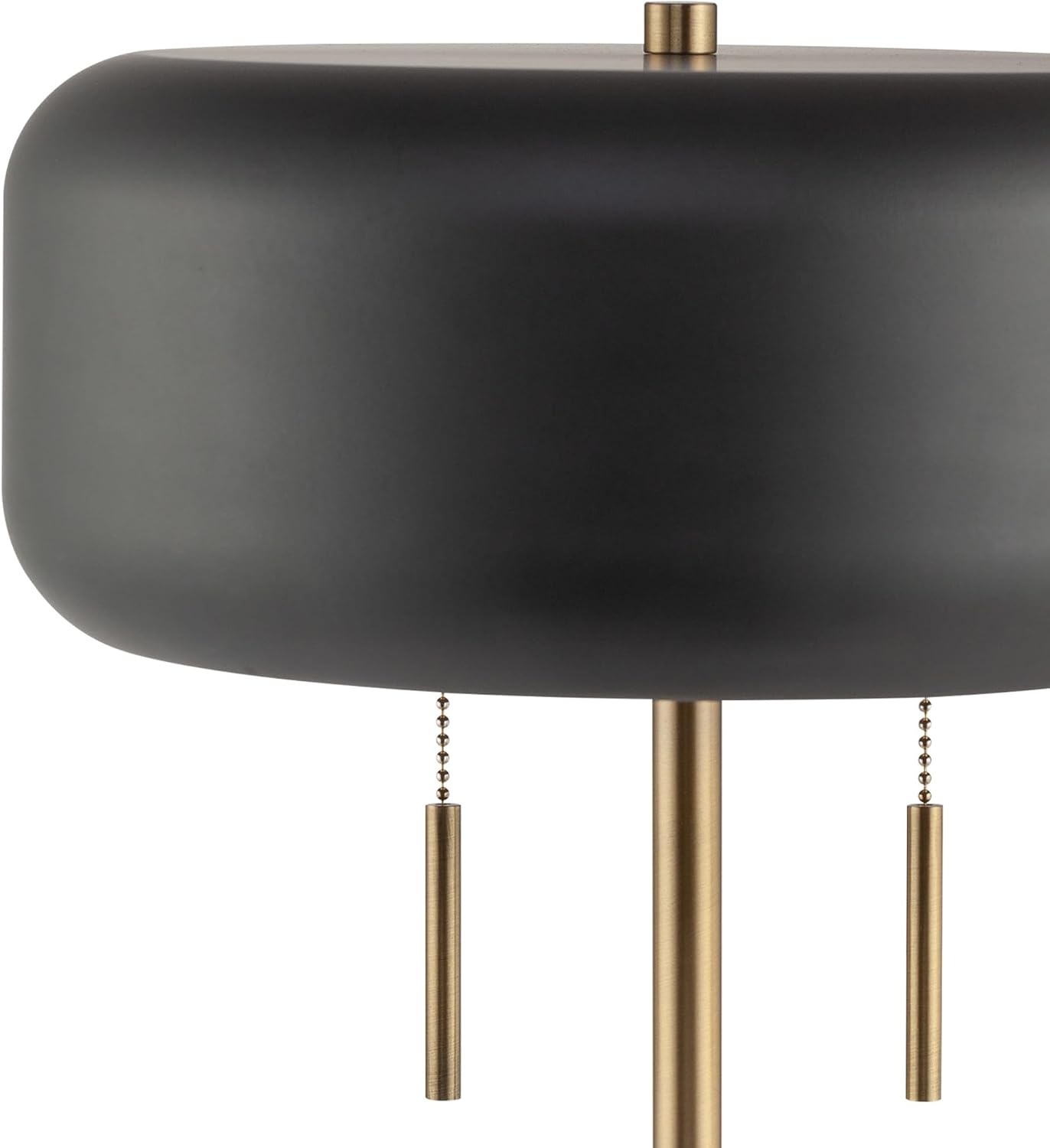 image:imageGlobe Electric x Novogratz 67347 22 2Light Table Lamp Metallic Dark Gray Dual Pull Chain Switch Modern Lighting for Bedroom or Office Ambient Home Decor Nightstand EssentialDark Gray