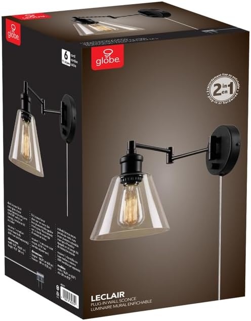 image:imageGlobe Leclair 1 Oil Rubbed Bronze Bronze Wall Sconce