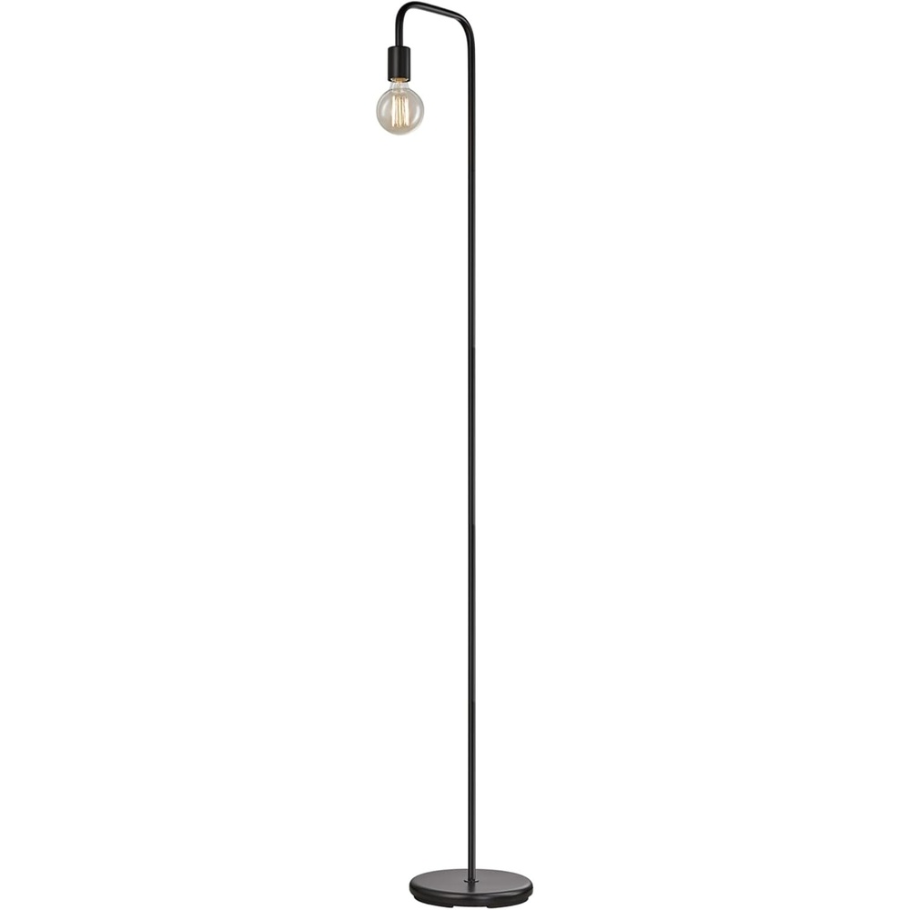 image:imageGlobe Electric 12937 Holden 70 Floor Lamp Black Satin Finish inLine OnOff Foot SwitchBlack