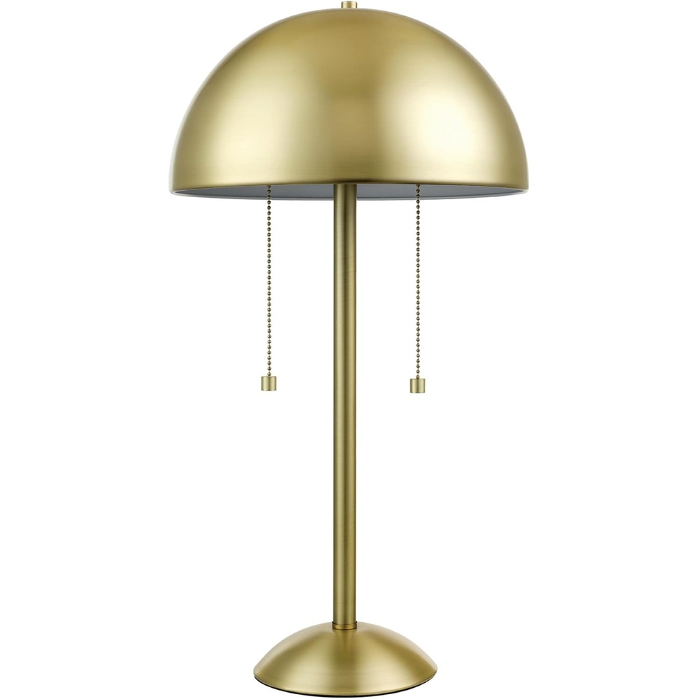 image:imageGlobe Electric 12976 Haydel 21 2Light Table Lamp Matte Brass Double OnOff Pull ChainHaydel Brass