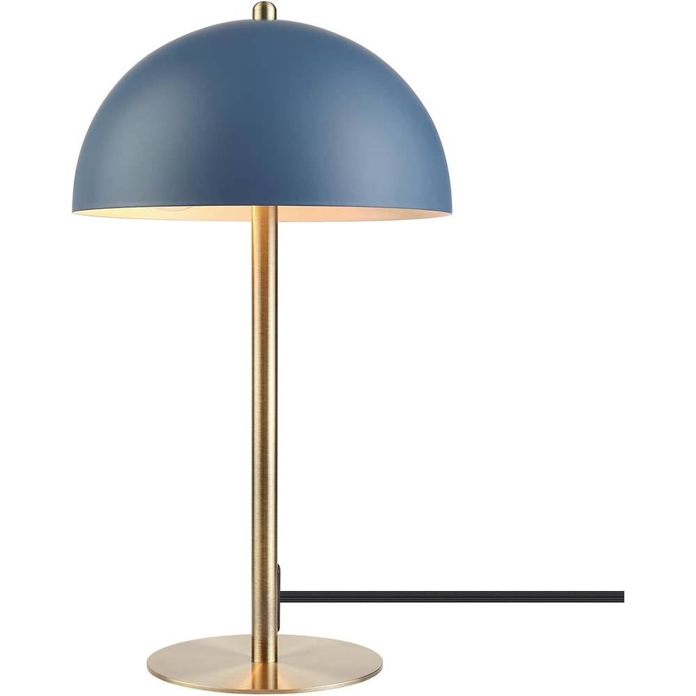 image:imageGlobe Electric 12976 Haydel 21 2Light Table Lamp Matte Brass Double OnOff Pull ChainLuna Blue