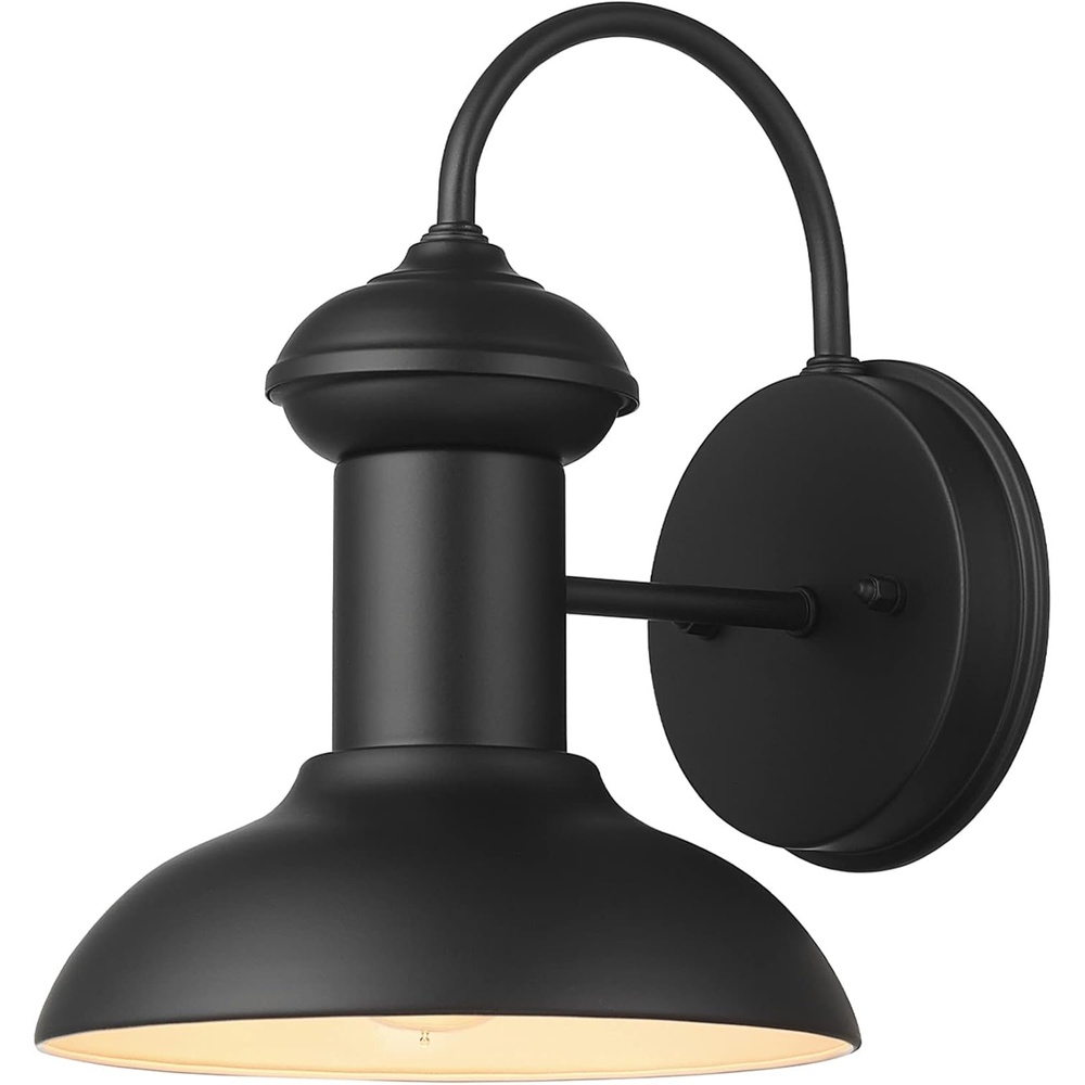 image:imageGlobe Electric 44840 Sutton OutdoorIndoor Wall Sconce Galvanized Metal Textured Socket Detail Bulb Not IncludedMatte Black  Martes