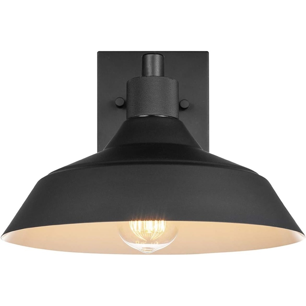 image:imageGlobe Electric 44840 Sutton OutdoorIndoor Wall Sconce Galvanized Metal Textured Socket Detail Bulb Not IncludedMatte Black Sutton