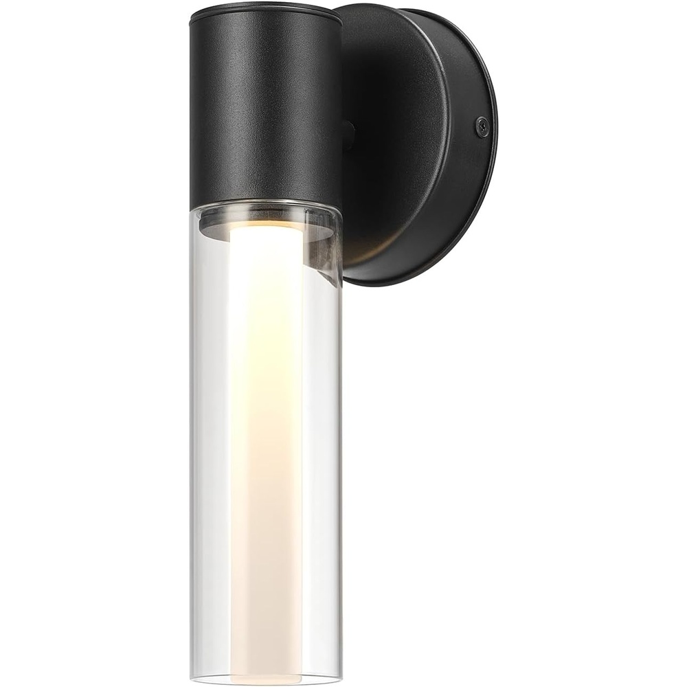 image:imageGlobe Electric 51432 LED Integrated Outdoor Indoor Wall Sconce Black 17 Watts 520 Lumens Back Porch Lights Front Patio Garage Fixture Exterior Lighting for HouseMatte Black Loren