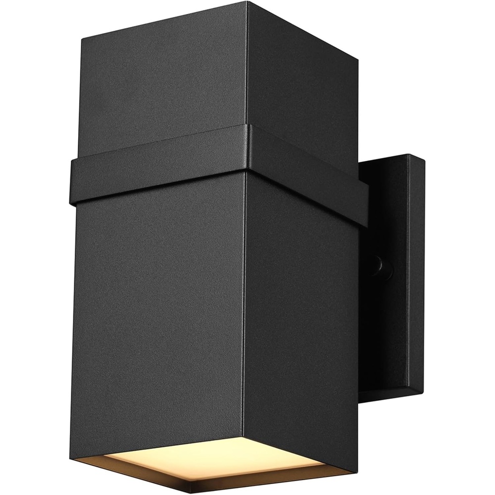 image:imageGlobe Electric 51432 LED Integrated Outdoor Indoor Wall Sconce Black 17 Watts 520 Lumens Back Porch Lights Front Patio Garage Fixture Exterior Lighting for HouseMatte Black  Arlo