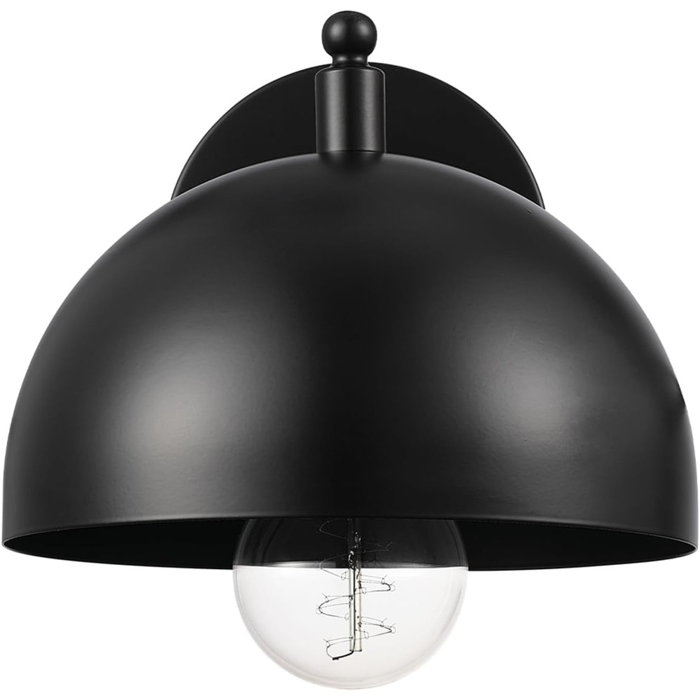 image:imageGlobe Electric 51719 1Light Plugin or Hardwire Wall Sconce Antique Brass Matte Black Accent Fabric Cord inLine OnOff Switch Kitchen Reading Light Home Essentials Bedroom Bedside LampMatte Black Holly