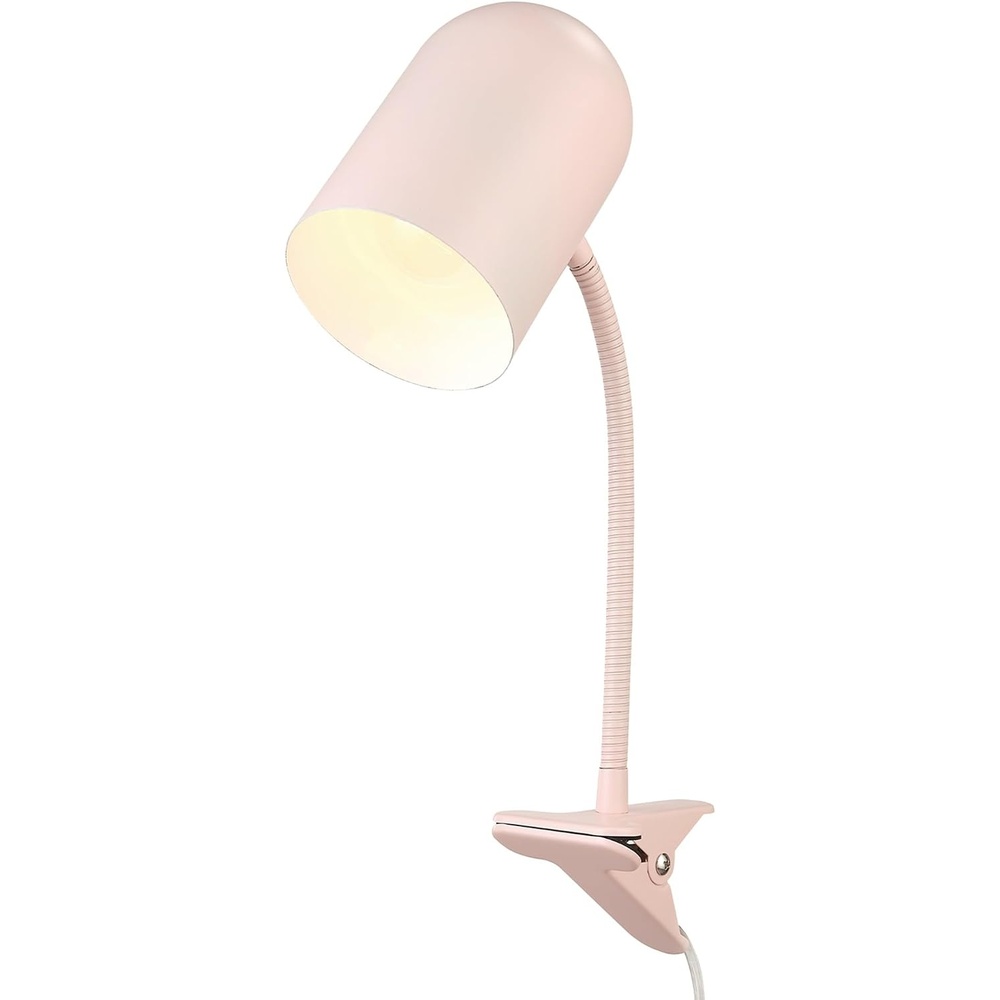 image:imageGlobe Electric 52303 Carter 15 ClipArm Desk Lamp Matte Pink Adjustable Gooseneck Arm inLine On Off SwitchMatte Pink