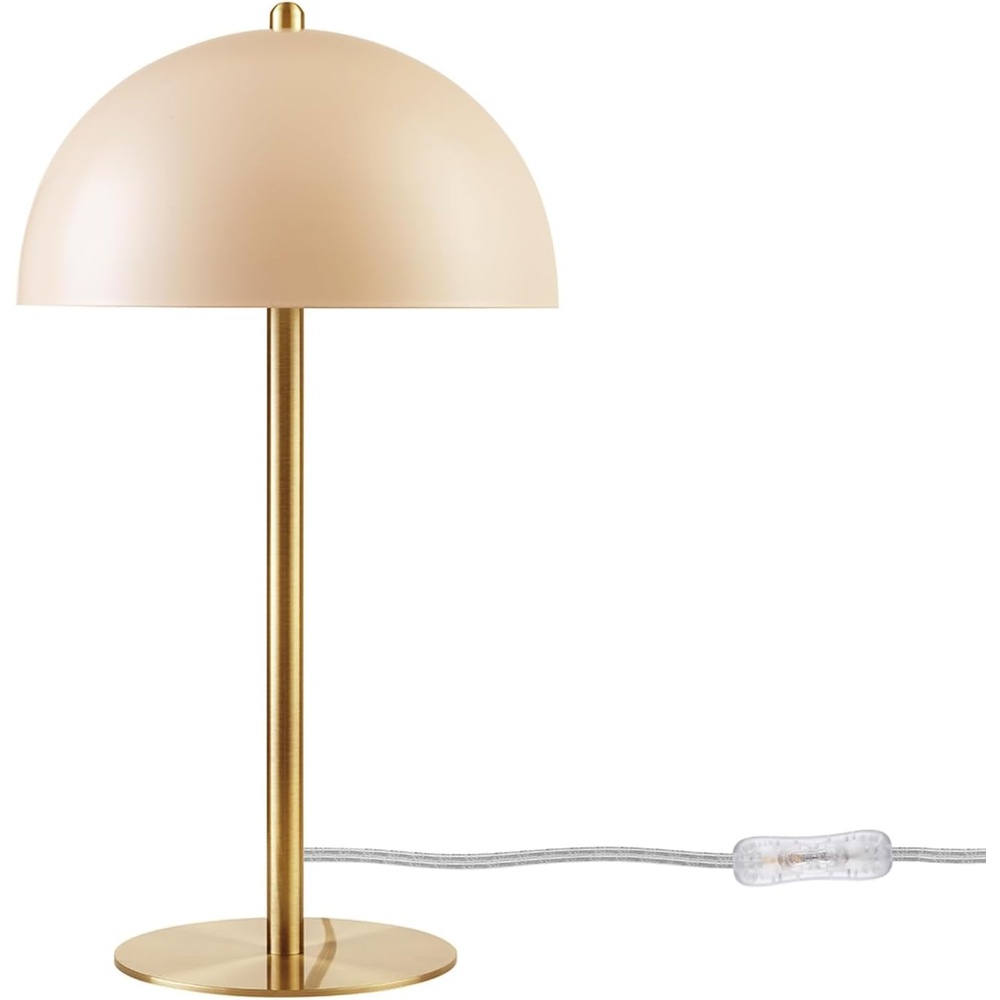 image:imageGlobe Electric 52332 15 Desk Lamp Matte Pink Matte Brass Accents inLine OnOff Rocker SwitchPack of 1