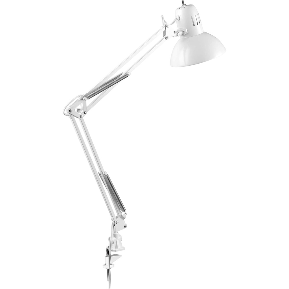image:imageGlobe Electric 56963 315 MultiJoint Desk Lamp with Metal Clamp Black OnOff Rotary Switch on Shade Partially Adjustable Swing Arm Home Essentials Reading Light Office DcorWhite