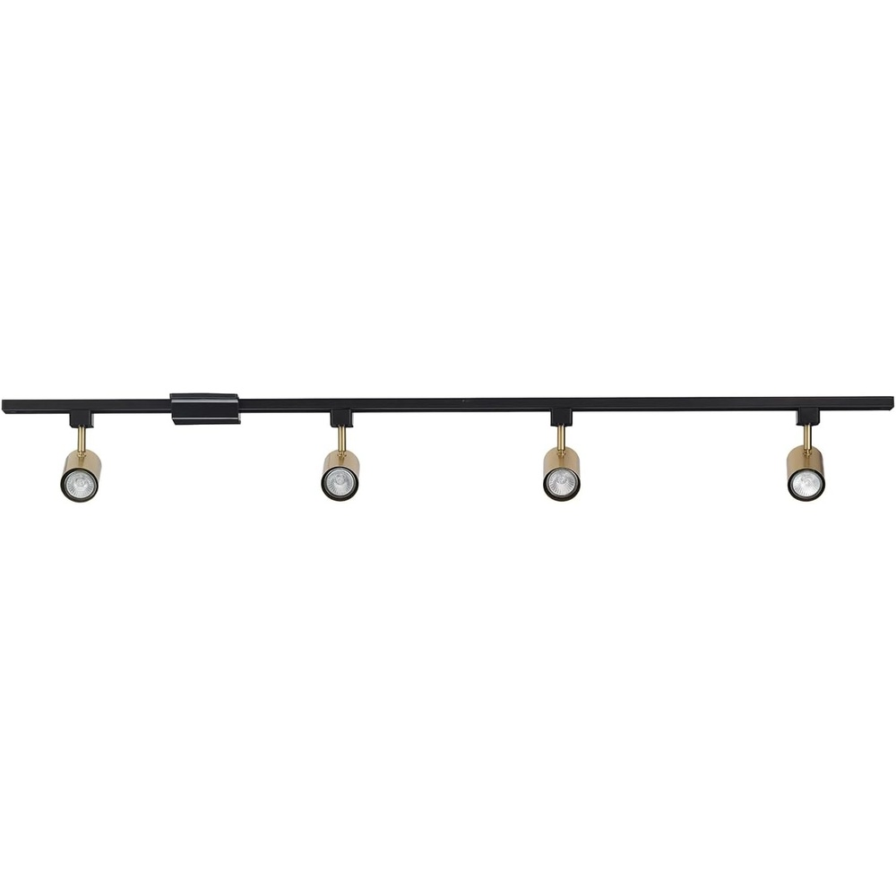 image:imageGlobe Electric 59738 Tribeca 4Light 56 Track Lighting Kit Matte Black Bulb Not IncludedMatte Black Brass