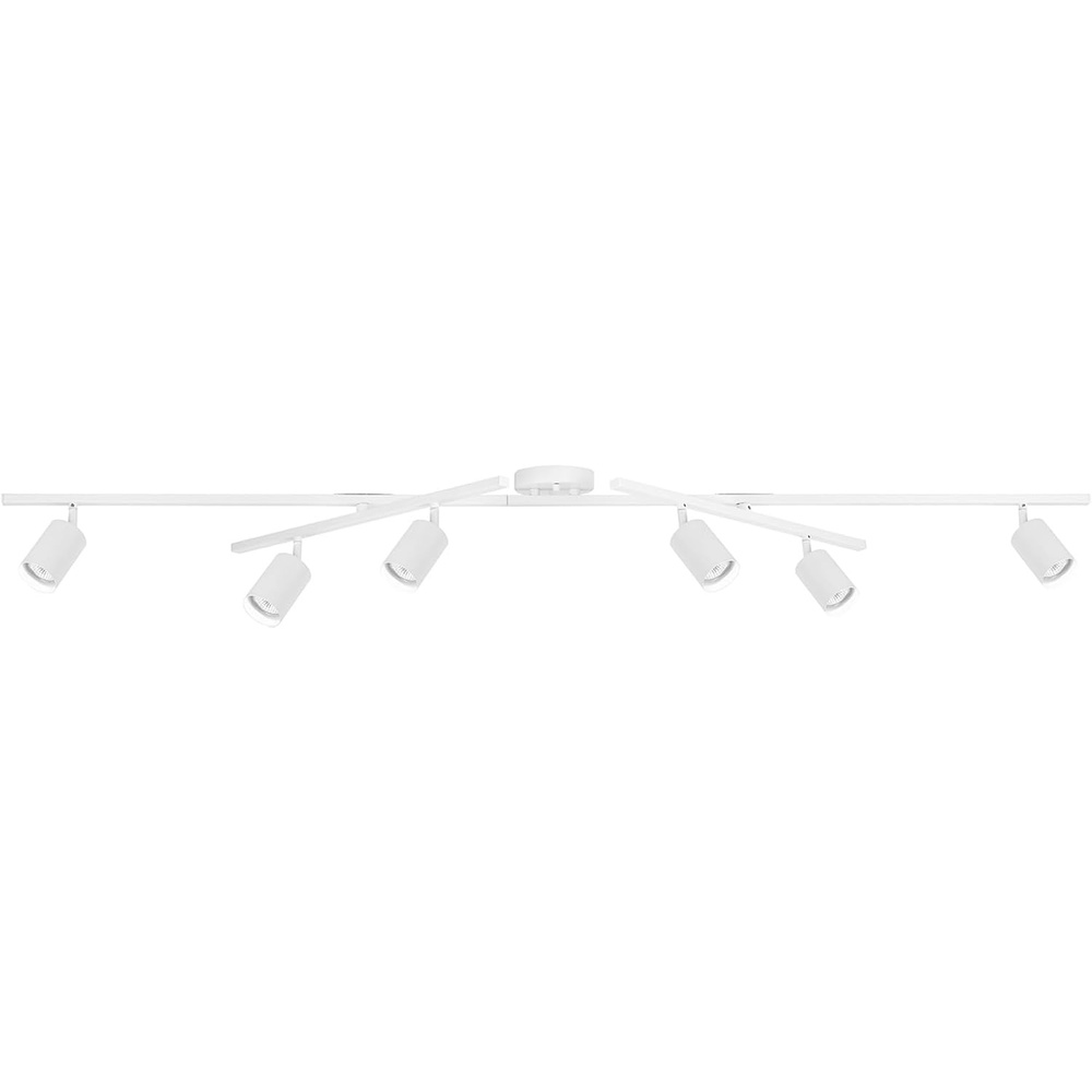 image:imageGlobe Electric 59865 Spence 6Light Foldable Track Lighting Brushed Nickel Frosted Glass ShadesMatte White Waylon
