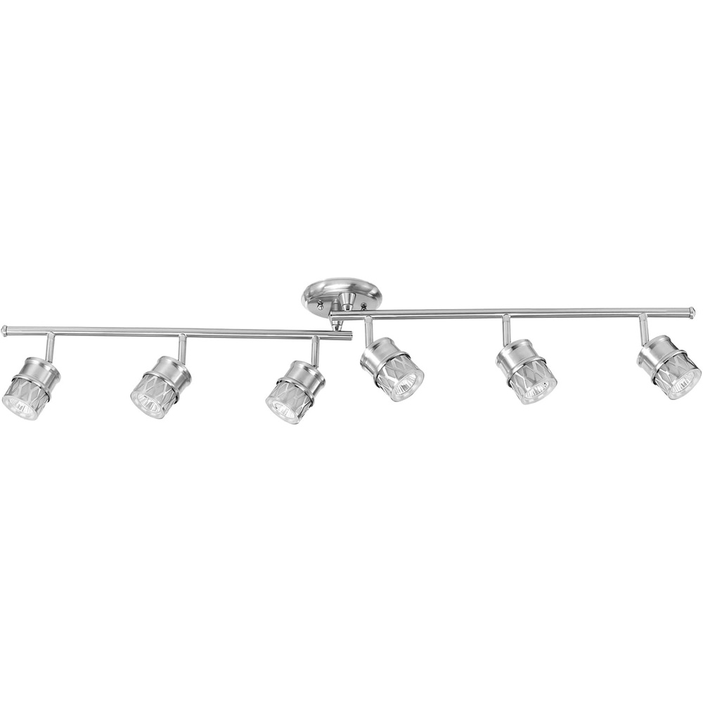 image:imageGlobe Electric 59865 Spence 6Light Foldable Track Lighting Brushed Nickel Frosted Glass ShadesNickel Kearney