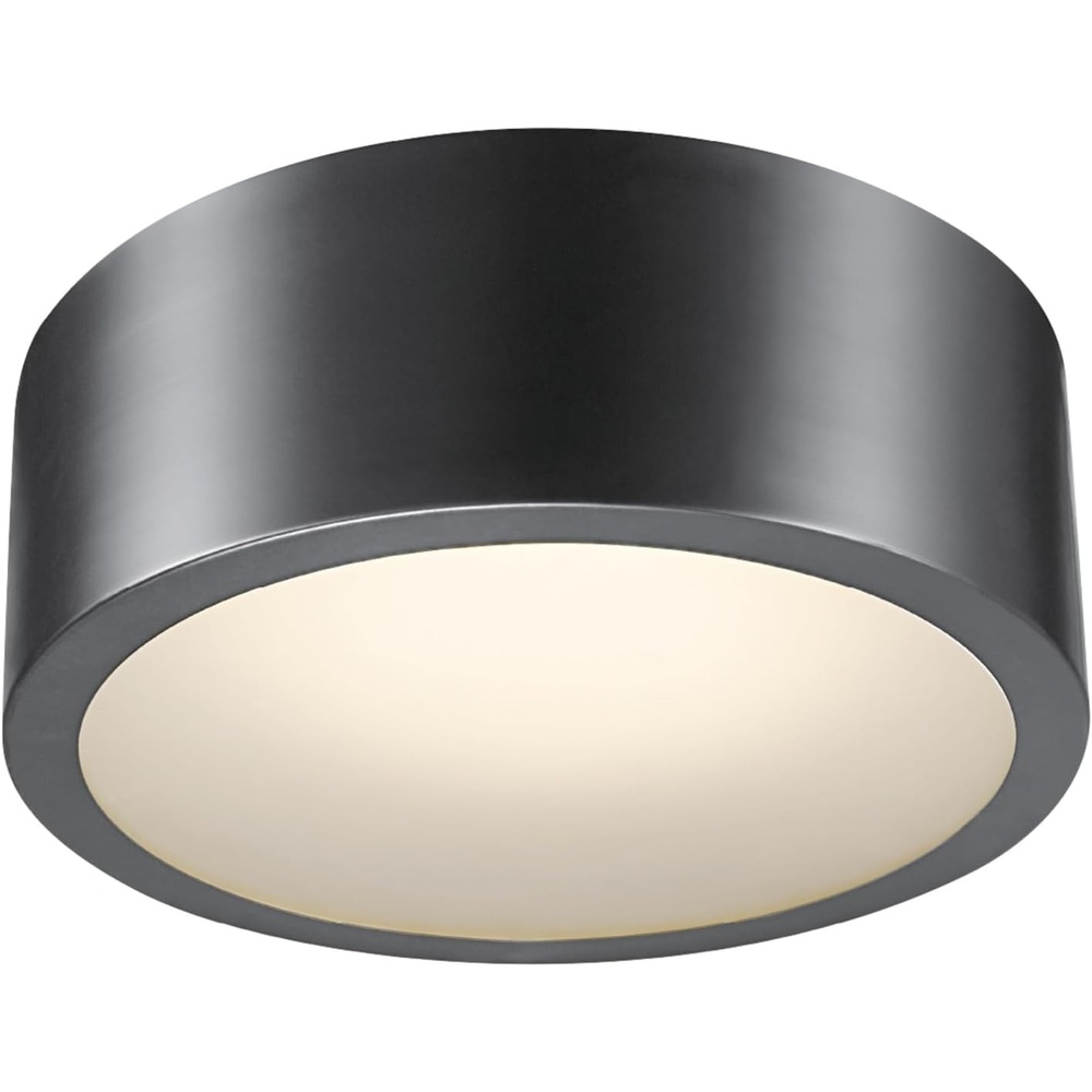 image:imageGlobe Electric 60309 2Light Flush Mount Ceiling Light Matte Black Antique Brass Accents Frosted Glass Shade Bedroom Lighting Fixtures Ceiling Dining Room Fixture Lighting for HallwayEdinburg Black