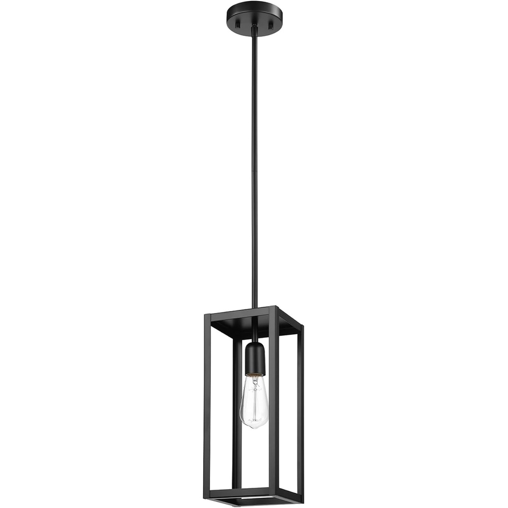 image:imageGlobe Electric 60846 1Light Plugin or Hardwire Pendant Lighting Dark Bronze Antique Brass Accent Socket Cage Shade 15Foot Black Fabric Cord inLine OnOff Switch Bulb Not IncludedMatte Black