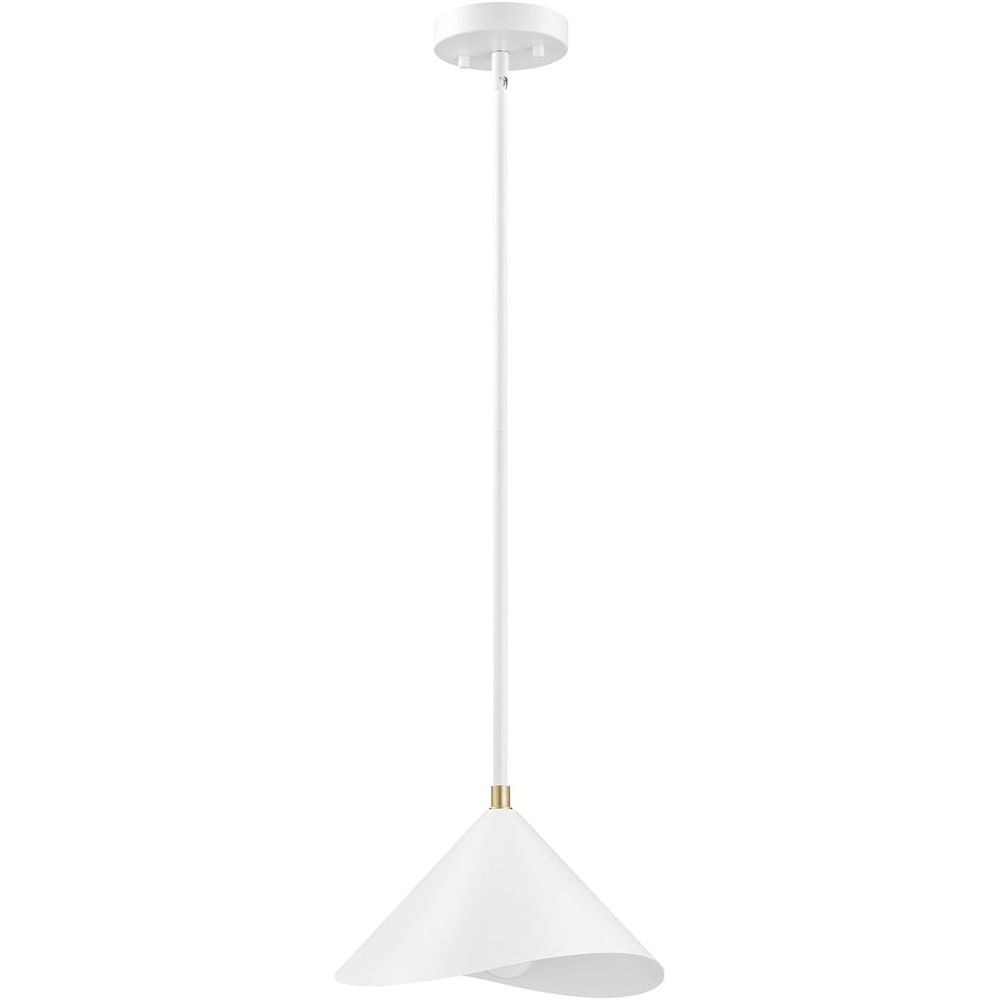 image:imageGlobe Electric 60885 3Light Linear Chandelier Matte White Brass Accents Adjustable Hanging Height Sloped or Vaulted Ceiling Modern Dimmable Lighting for Kitchen Island or Dining RoomMatte Brass Metal Shade