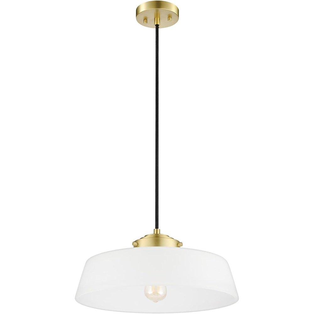 image:imageGlobe Electric 61094 3Light Cascading Pendant Light Chrome Accents White ShadesBrass