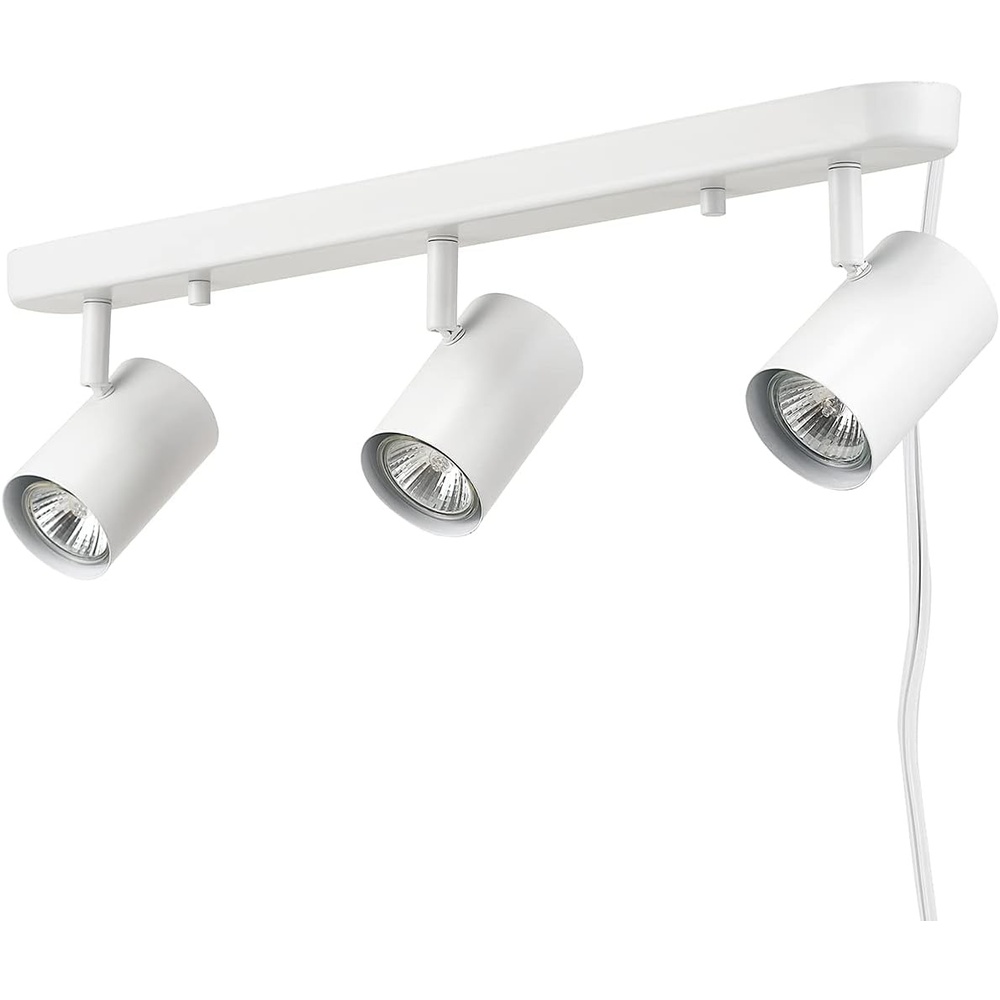 image:imageGlobe Electric 64000047 22 4Light Plugin Track Lighting Matte Black Pivoting Heads inLine OnOff Switch Minimalist Ceiling Light Fixture for Kitchen Island Hallway or Dining RoomDale White