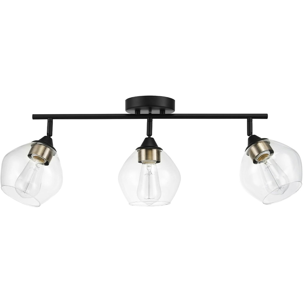 image:imageGlobe Electric 64000050 28 4Light Track Lighting Matte White Natural Twine Shades Ceiling Light Pivot Shade Kitchen Lights 4 Bulb TrackLightMatte Black