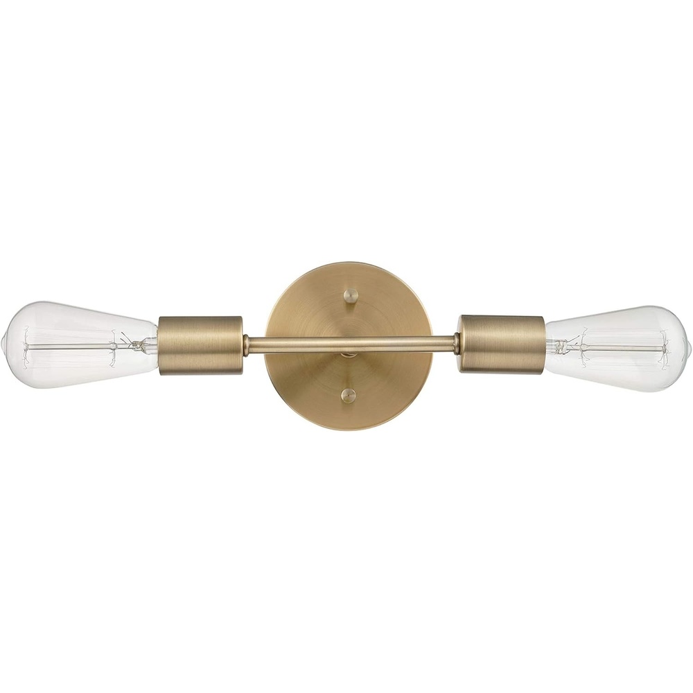 image:imageGlobe Electric 65000044 2Light Wall Sconce Matte Black Antique Brass Accent E12 Base Sockets Lights for Living Room Home Decor Lighting Mounted Bedside LampMatte Brass Alexandria